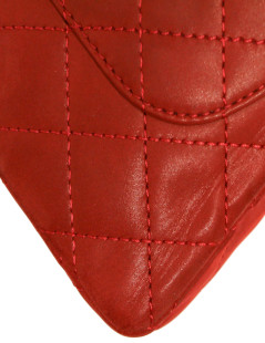 CHANEL 2.55  in quilted red leather