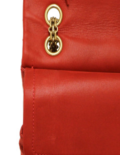 CHANEL 2.55  in quilted red leather