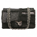 Jumbo CHANEL tweed, soie et cuir