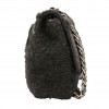 Jumbo CHANEL tweed soie cuir noir