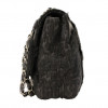 Jumbo CHANEL tweed soie cuir noir