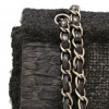 Jumbo CHANEL tweed soie cuir noir