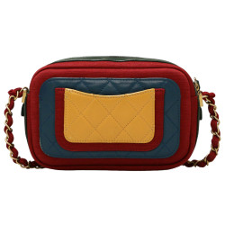 Mini sac caméra CHANEL multicolroe