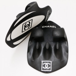 Palmes CHANEL noires blanches