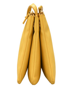 Sac Trio CELINE cuir jaune 