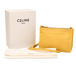 Sac Trio CELINE cuir jaune 