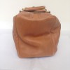 Sac weekender cuir caramel et daim beige 