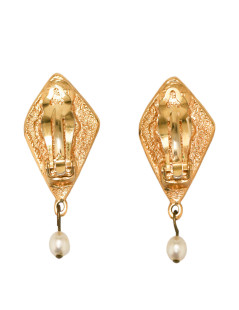 SCHERRER Vintage gold clip-on earrings