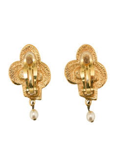 SCHERRER Paris Vintage clover clip-on earrings