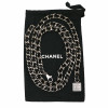 Ceinture CHANEL métal entrelacé de cuir noir