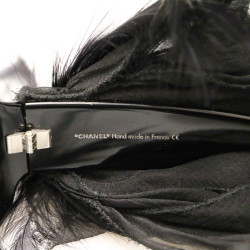 CHANEL black feathers sunglasses