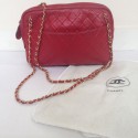 Sac caméra rouge CHANEL TM vintage