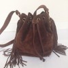 Sac daim marron CHANEL