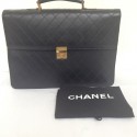 CHANEL black quilted leather bag