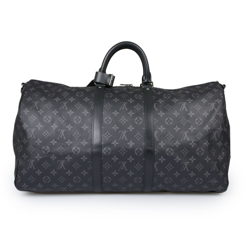 Keepall 55 Louis Vuitton Monogram Éclipse - VALOIS VINTAGE PARIS