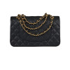 Sac rabat Timleless CHANEL cuir caviar noir