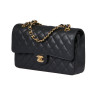 Sac rabat Timleless CHANEL cuir caviar noir