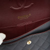 Sac rabat Timleless CHANEL cuir caviar noir