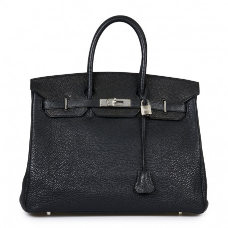 HERMES Birkin 35 black Togo leather