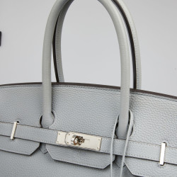 Birkin 35 HERMES togo gris lin