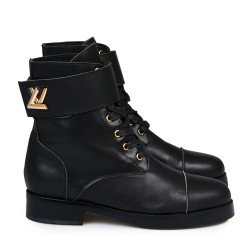 Boots LOUIS VUITTON Ranger Wonderland noires T40