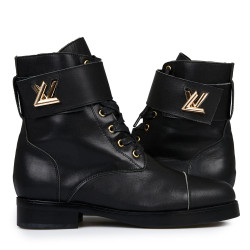 Boots LOUIS VUITTON Ranger Wonderland noires T40