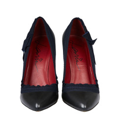 Escarpins T 39,5 LANVIN bleu nuit