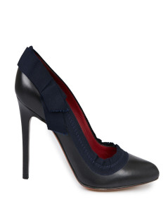 Escarpins T 39,5 LANVIN bleu nuit