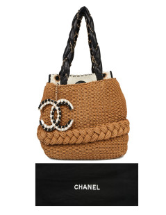 Sac CHANEL corde tissée beige