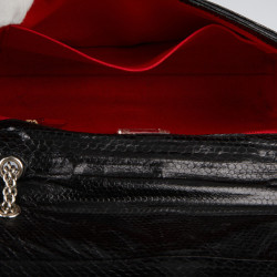 Sac à main LOUBOUTIN lezard noir