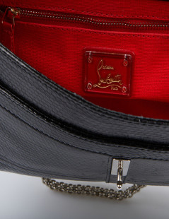 Sac à main LOUBOUTIN lezard noir