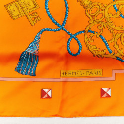 Grand foulard HERMES Les Clefs soie