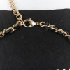 Collier CHANEL chaine entrelacée de cuir noir