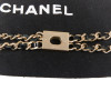 Collier CHANEL chaine entrelacée de cuir noir