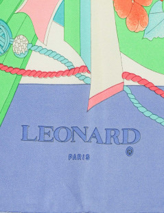 LEONARD Vintage silk square scarf