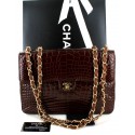 CHANEL bag Brown brilliant way croco