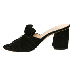 Sandales T39,5 GUCCI daim noir