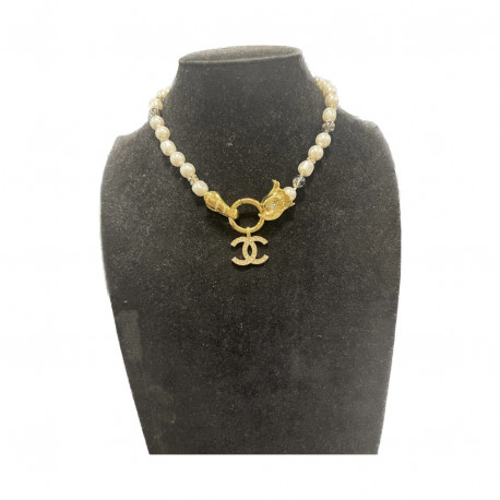 Collier CHANEL pendantif CC