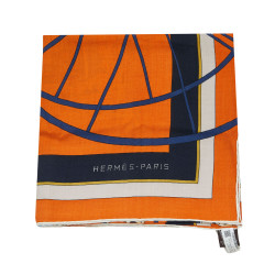 HERMES Coupé de Gala orange shawl