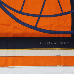 HERMES Coupé de Gala orange shawl