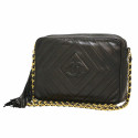 Sac Caméra CHANEL chevrons noir