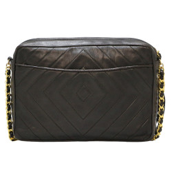 Sac Camera CHANEL chevrons noir