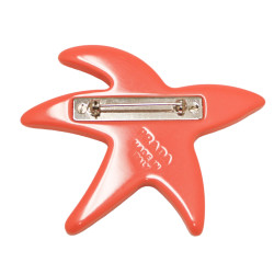 Broche PRADA étoile de mer corail