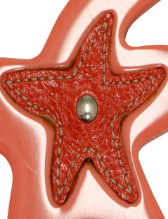 PRADA coral starfish brooch