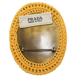 Broche PRADA crochet tricolore