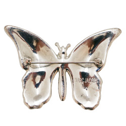 Broche MARC JACOBS papillon argent strass