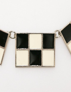  JEAN PAUL GAULTIER Vintage checkered mosaic necklace