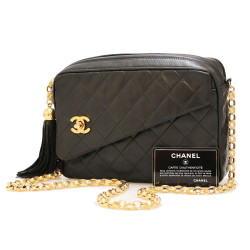 Sac Camera CHANEL matelassé noir 