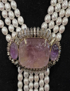 Collier PHILIPPE FERRANDIS perles d'eau douce