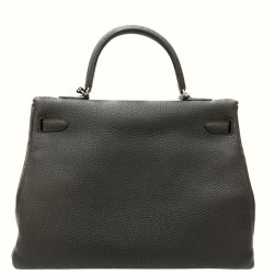 Sac HERMES Kelly 35 gris graphite